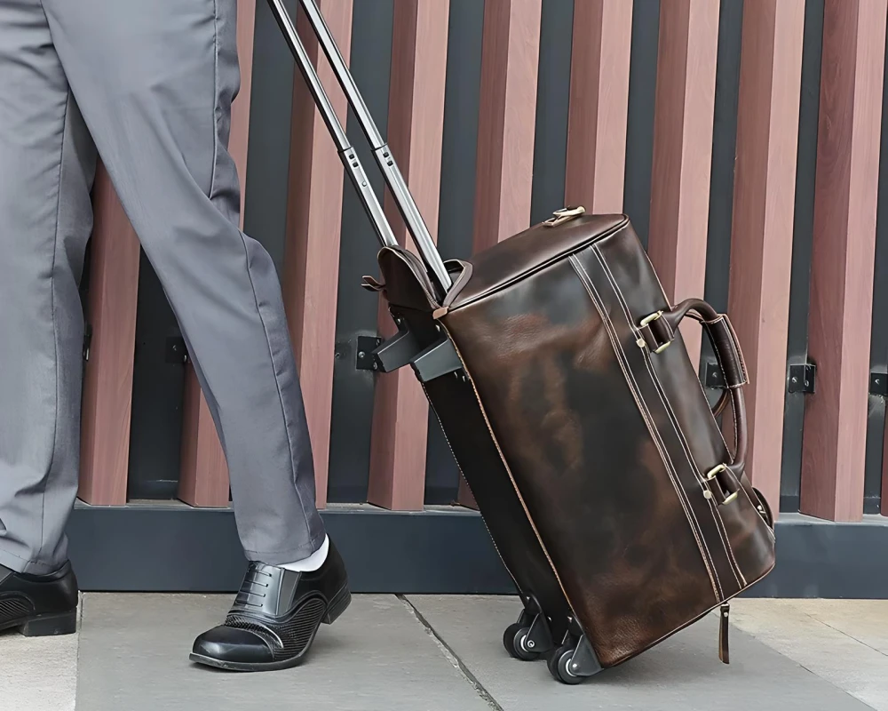 leather carry on